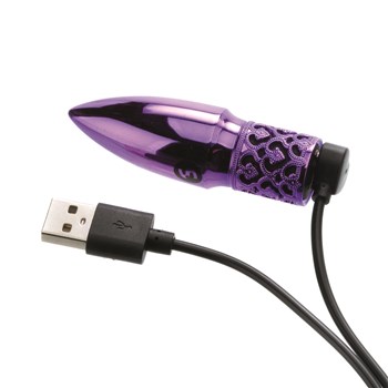 Royal Gems Glitter Rechargeable Mini Bullet - Showing Where Charger is Placed