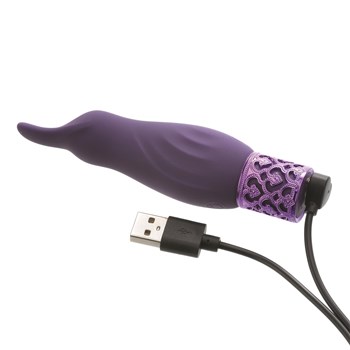 Royal Gems Sparkle Rechargeable Clitoral Stimulator - Showing Where Charger is Placed