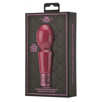 Royal Gems Brilliant Rechargeable Mini Wand Massager - Packaging Shot