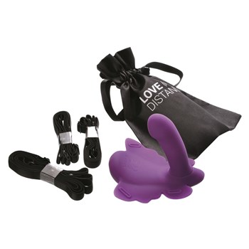 Love Distance Reach G App Controlled Butterfly Vibrator - Product, Straps, Storage Bag
