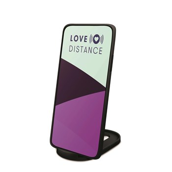 Love Distance Reach G App Controlled Butterfly Vibrator - Phone in Stand Showing App