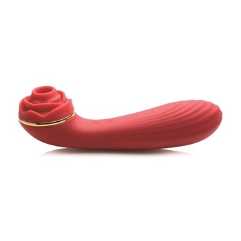 Bloomgasm Passion Petals Suction Rose Vibrator Product Shot #4 - Red