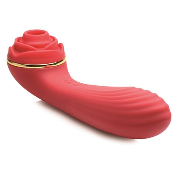 Bloomgasm Passion Petals Suction Rose Vibrator Product Shot #5 - Red
