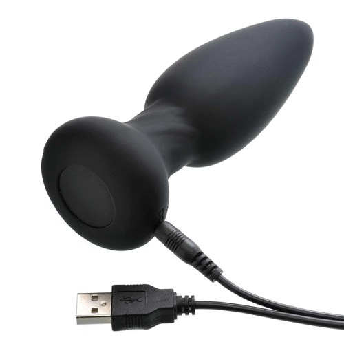 Silicone Vibrating Anal Plug with USB charging cable