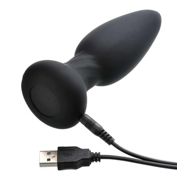 Silicone Thumping Anal Plug with USB charging cable