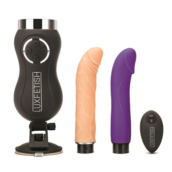 Lux Rechargeable Remote Control Thrusting Sex Machine - All components