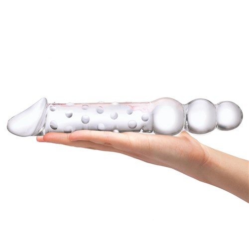 Glas 12 Inch Double Ended Glass Dildo - Hand Shot #2