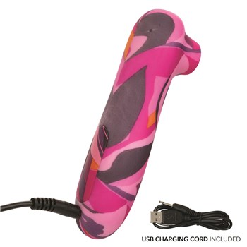 Naughty Bits Suck Buddy Playful Clitoral Stimulator - Showing Where Charger Cord is Placed