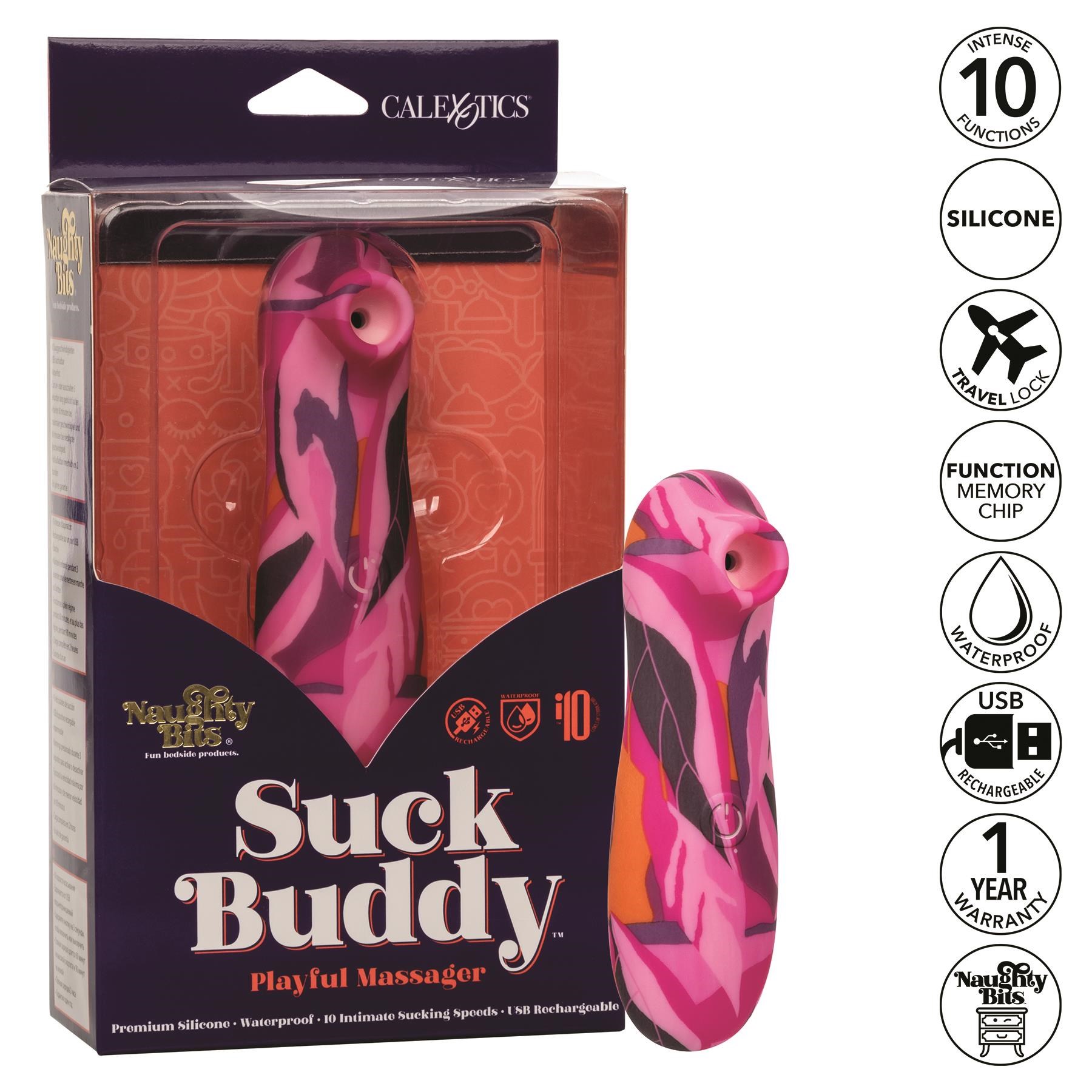 Naughty Bits Suck Buddy Playful Clitoral Stimulator - Features