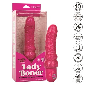 Naughty Bits Lady Boner Bendable Vibrator - Features