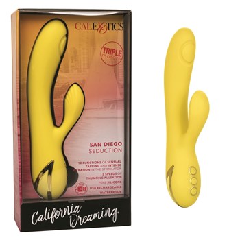 California Dreaming San Diego Seduction Dual Stimulator - Product and Packaging Shot