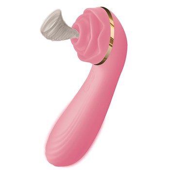 Bloomgasm Passion Petals Suction Rose Vibrator Product Shot Showing Suction Action