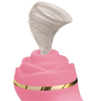 Bloomgasm Passion Petals Suction Rose Vibrator Product Shot Close Up on Clitoral Stim