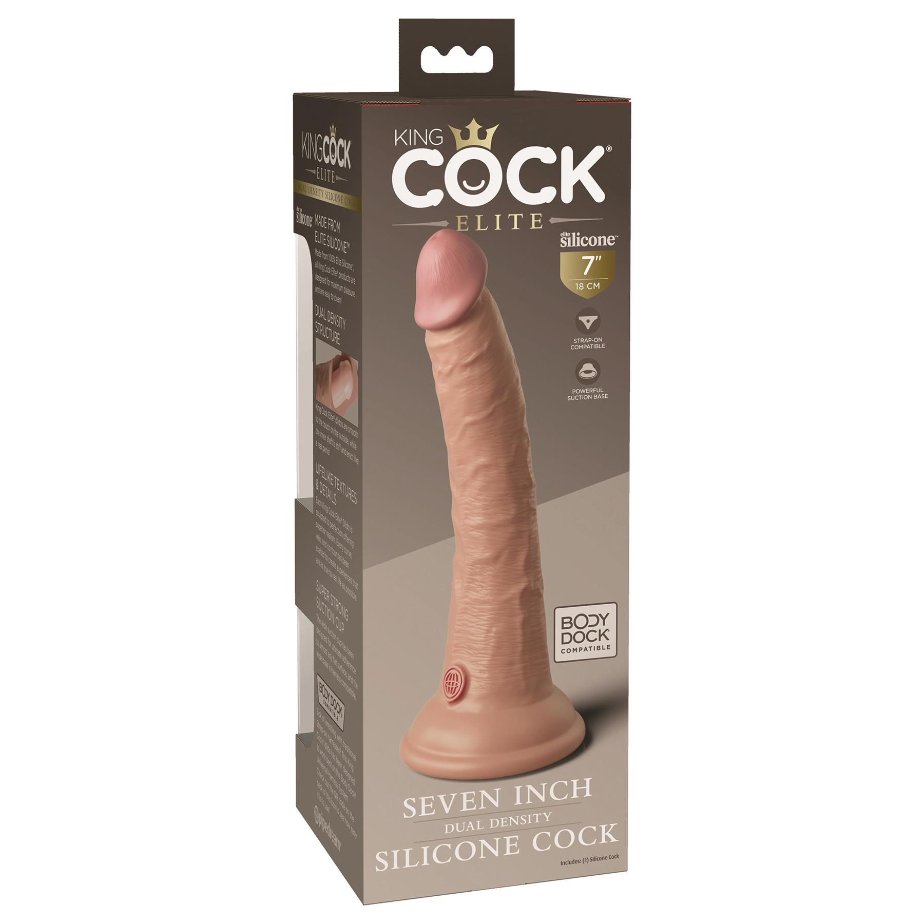 Kingcock Elite 7 Inch Dual Density Silicone Dildo - Packaging #2