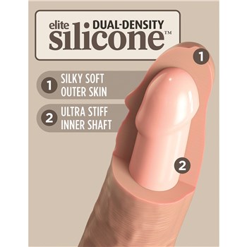 KingCock Elite 6 Inch Dual Density Silicone Dildo - Showing Materials