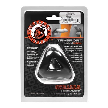 Tri-Sport 3-ring Cocksling black back packaging