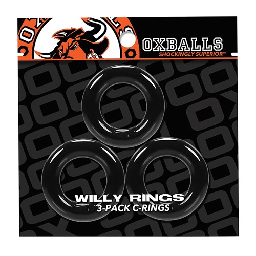 Willy Rings 3-Pack C-Rings black in packaging