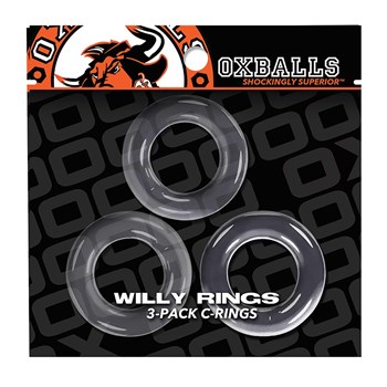 Willy Rings 3-Pack C-Rings clear in packaging