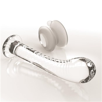 Icicles Clear Glass G-Spot Dildo With Suction Cup - Product Shot #4