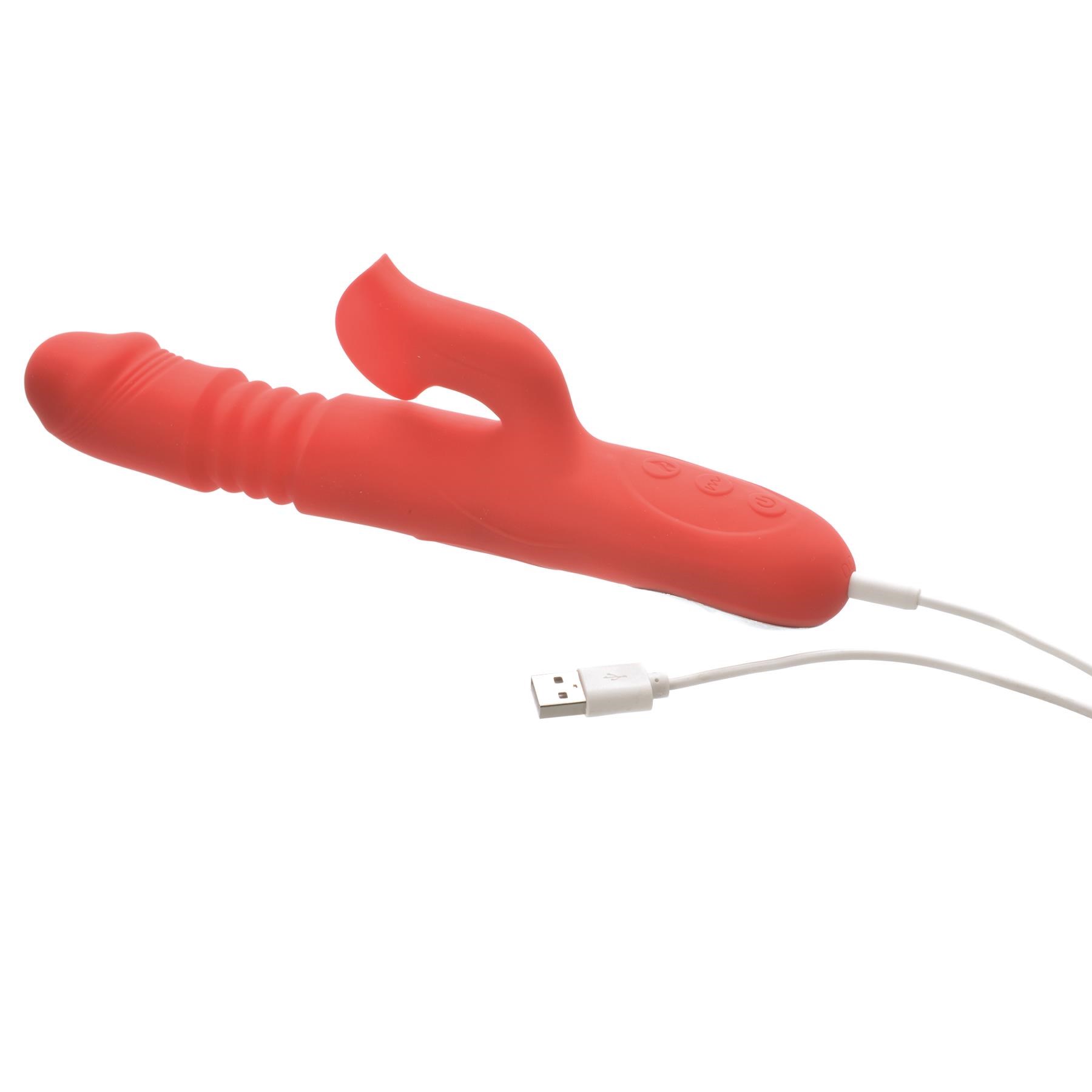 Princess Passion Heat Thrusting Dual Stimulator - Product Shot Showing Where Charger is Inserted