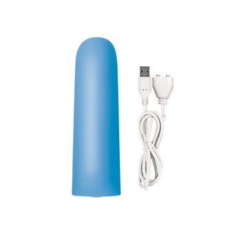 Exciter Super Charged Mini Vibrator - Product and Charging Cable