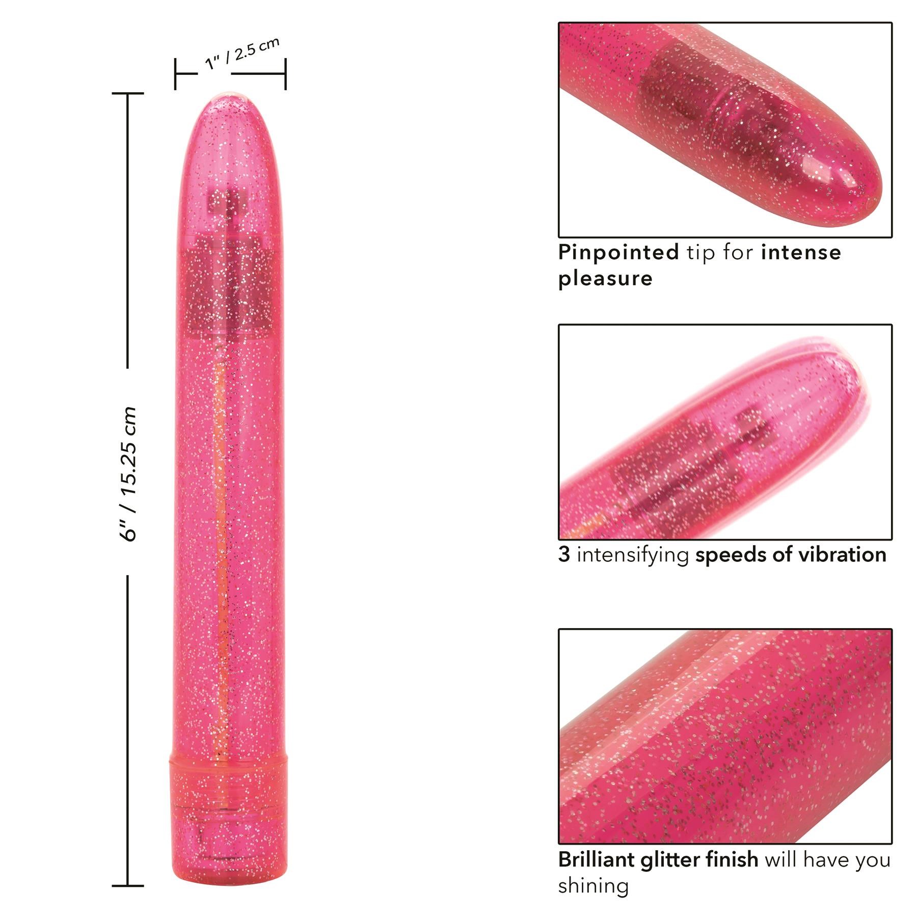 Sparkle Slim Vibrator - Instructions and Dimensions