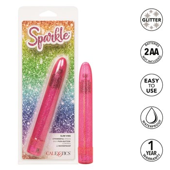 Sparkle Slim Vibrator - Product, Packaging, and Features