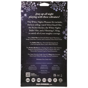 White Nights Couples Pleasure Kit - Back of Packaging