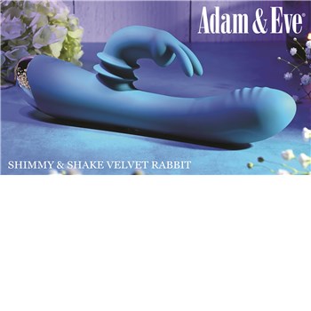 Eve's Shimmy and Shake Velvet Rabbit - Lifestyle Image with Product