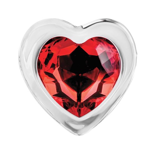 Red Heart Gem Glass Plug medium image 2
