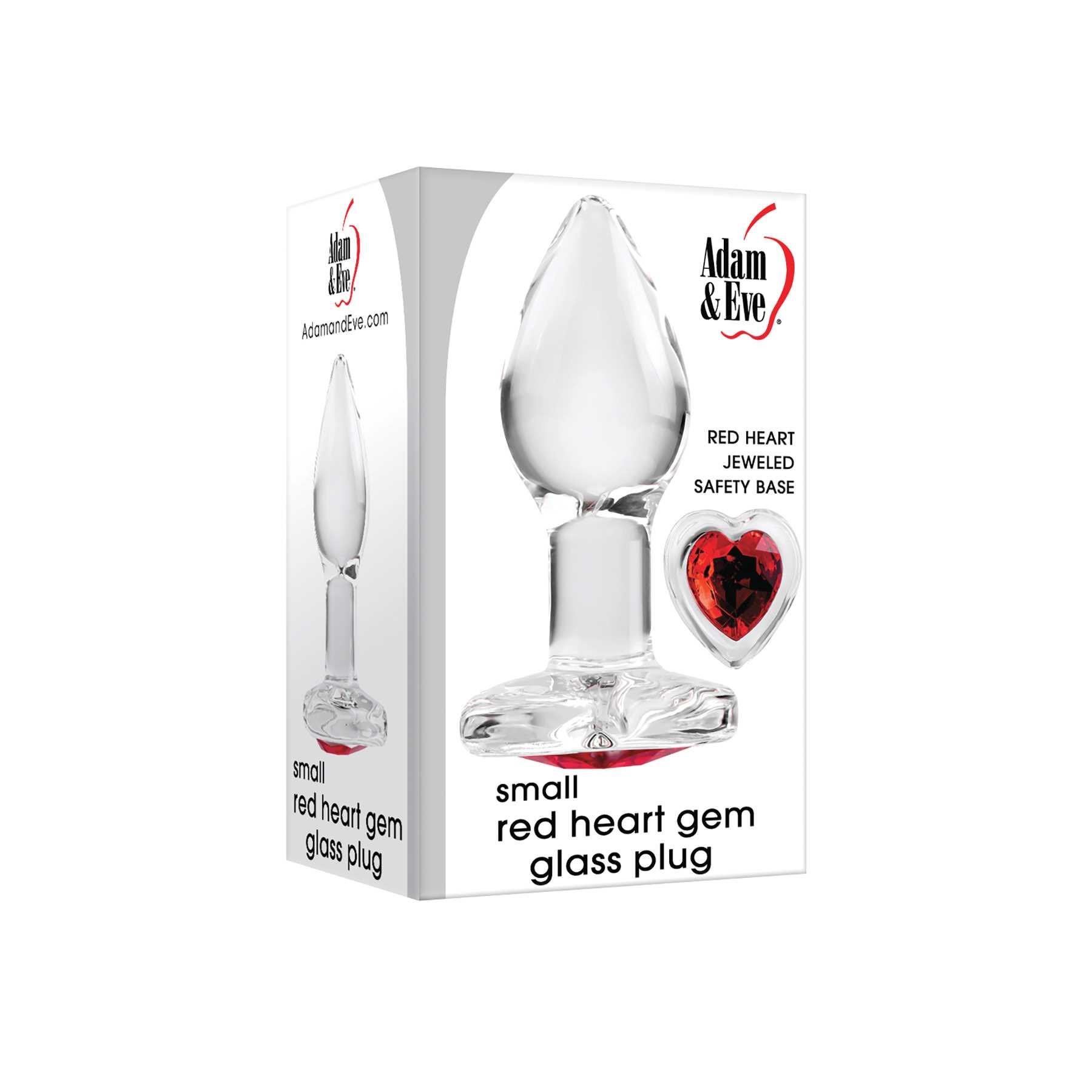 Red Heart Gem Glass Plug small box packaging