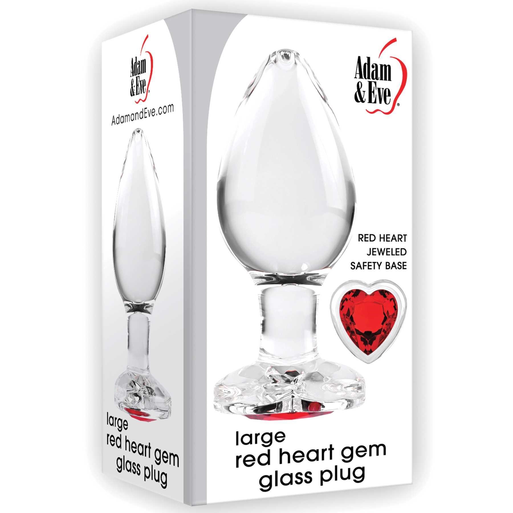 Red Heart Gem Glass Plug large box packaging