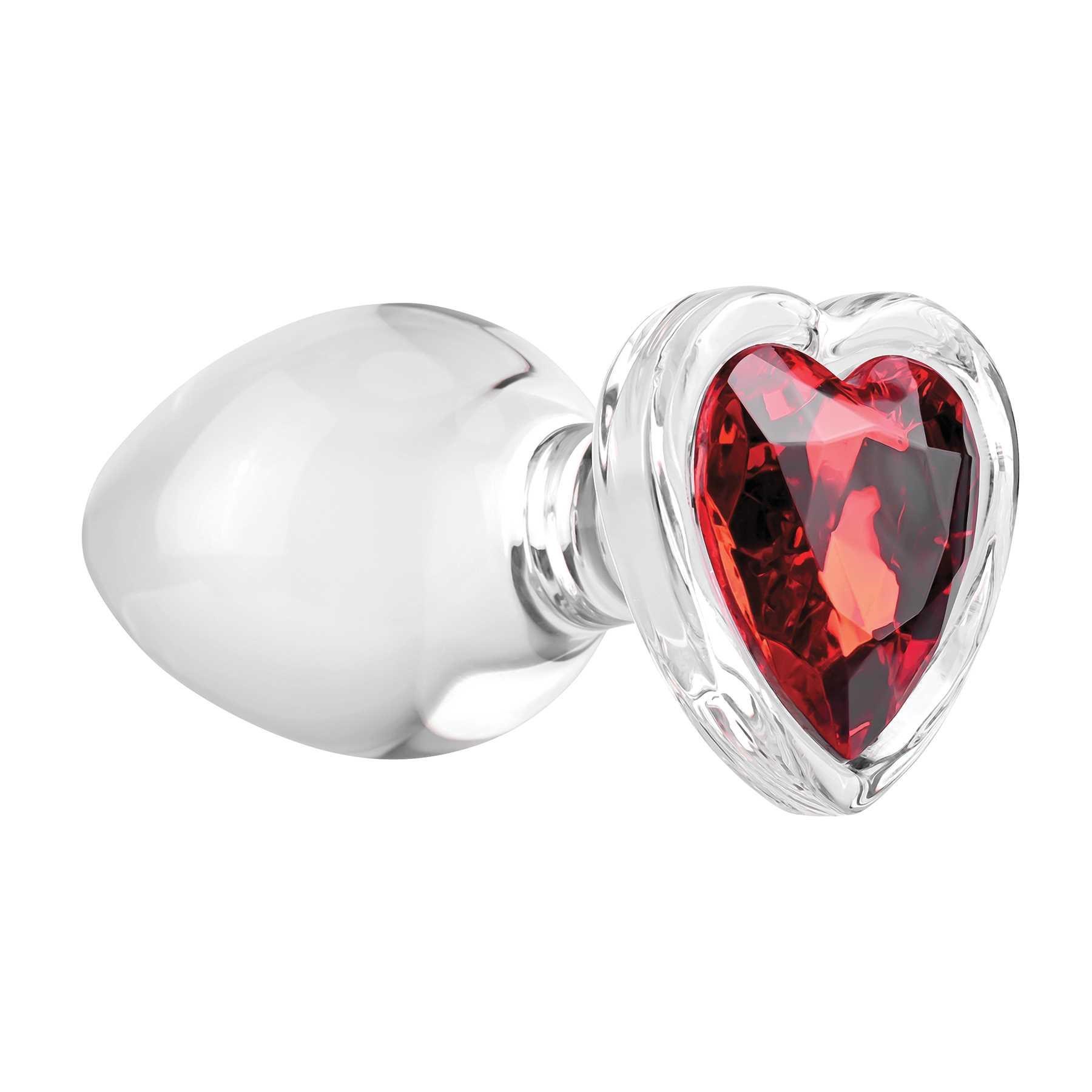 Red Heart Gem Glass Plug large image 2