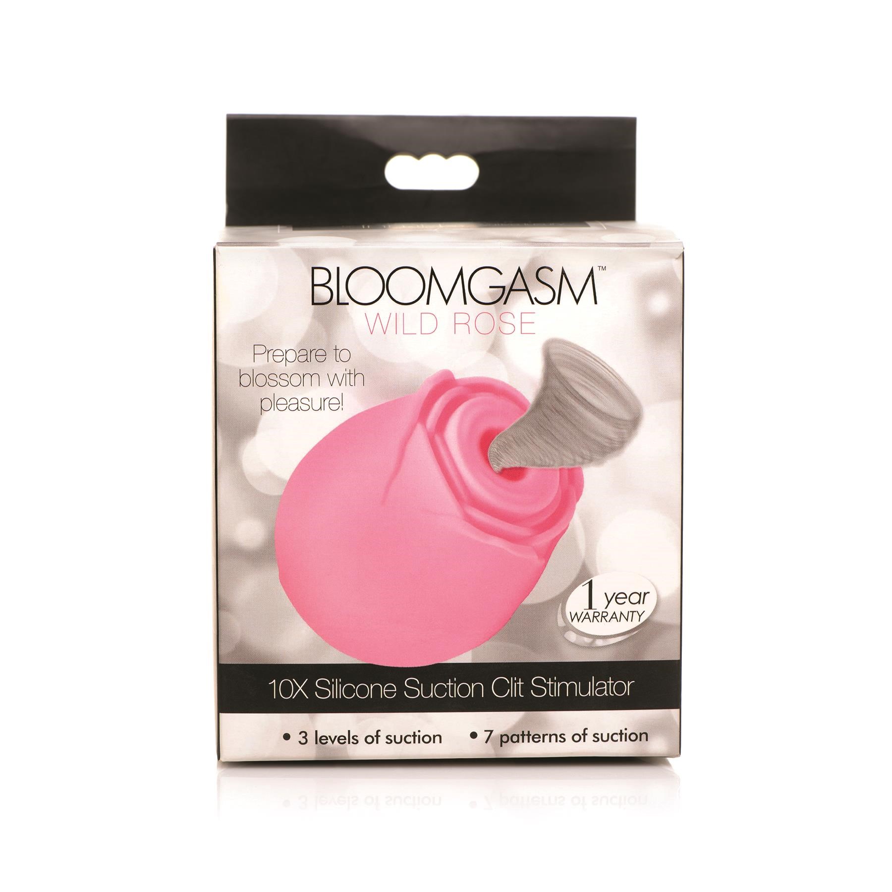 Bloomgasm Suction Rose Clitoral Stimulator Packaging Shot - Pink