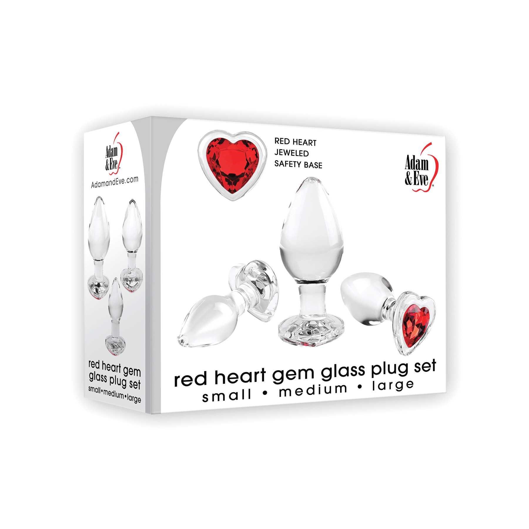 Red Heart Gem Glass Plug Set box packaging