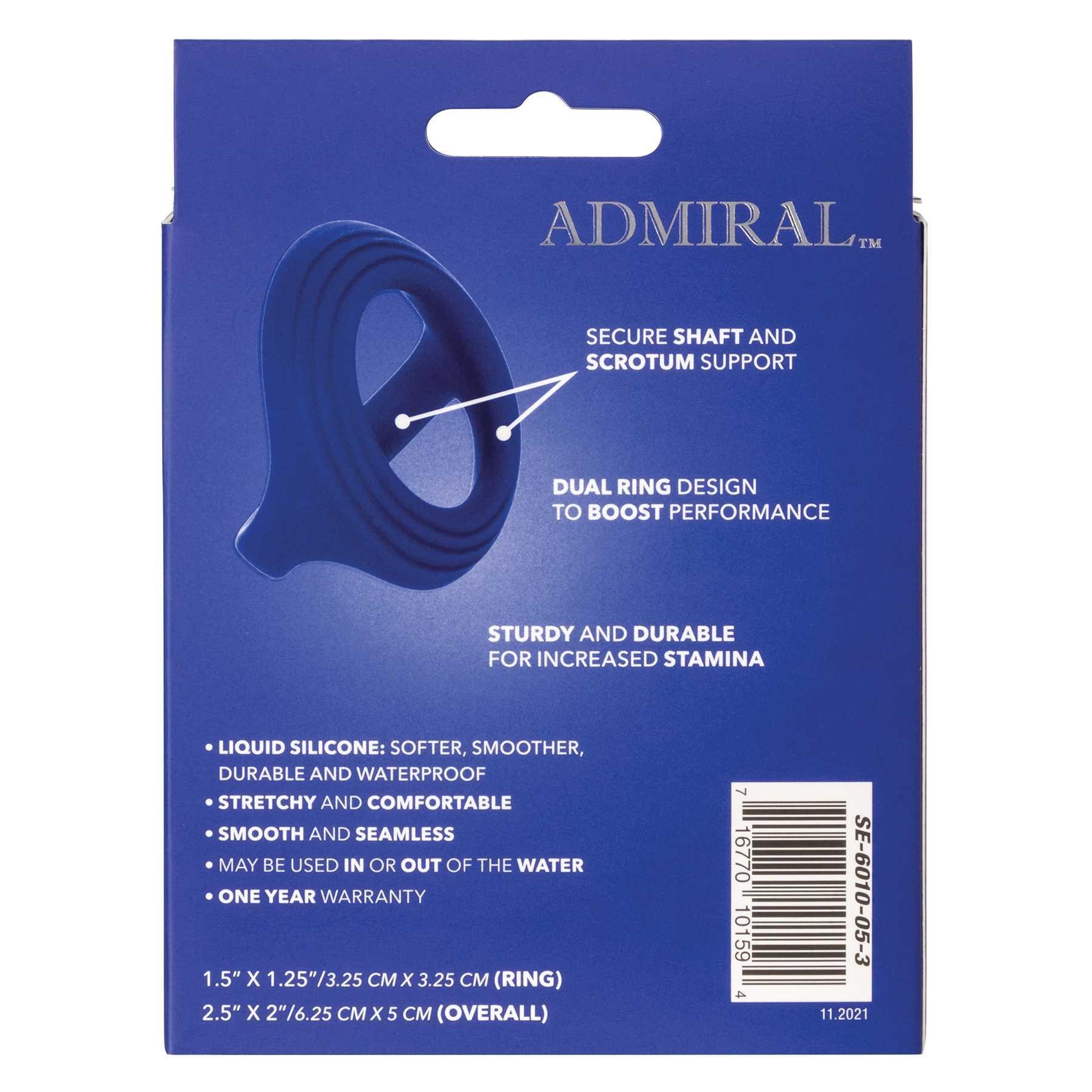 Admiral Cock & Ball Dual Ring rear box packaging