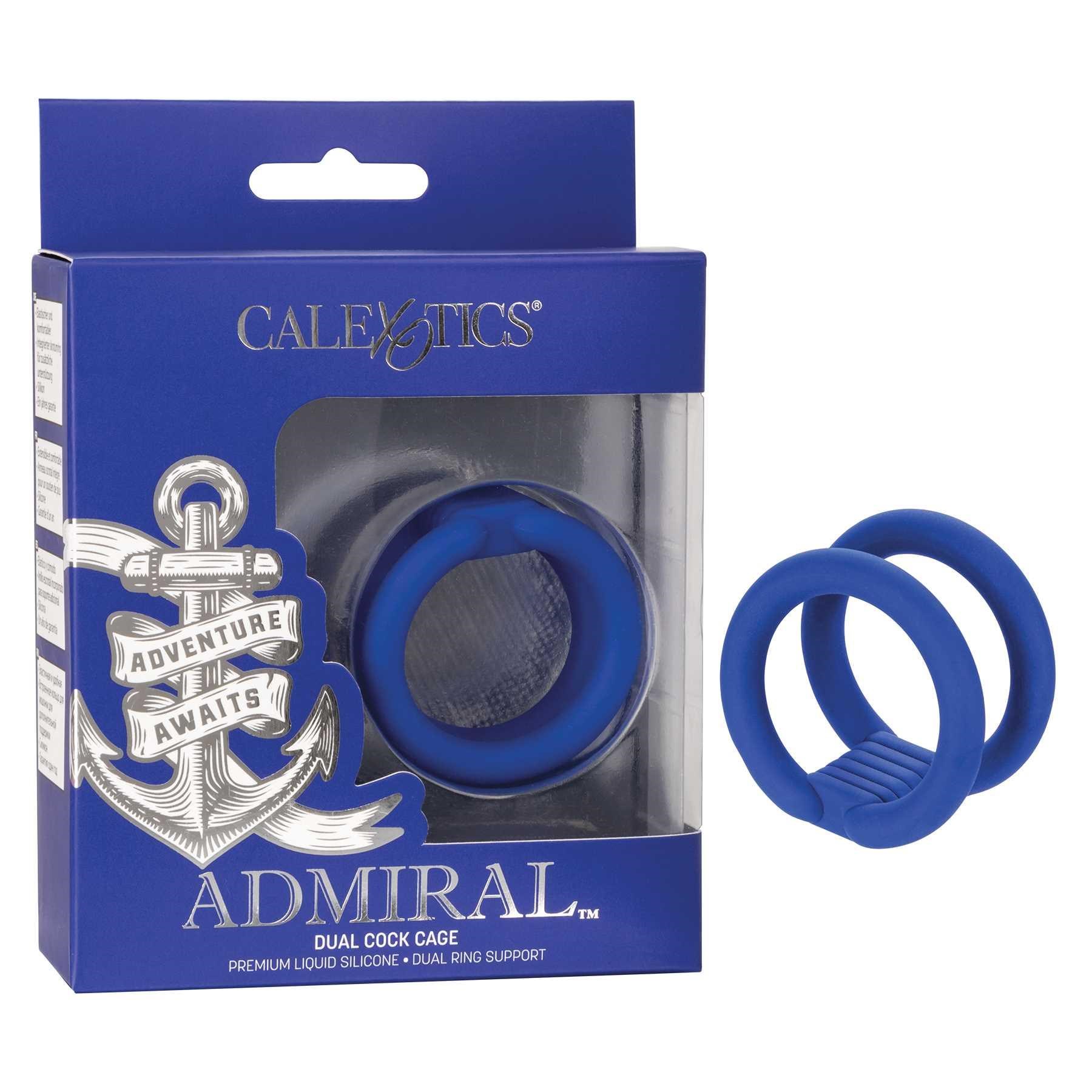 Admiral Dual Cock Cage with box packaging