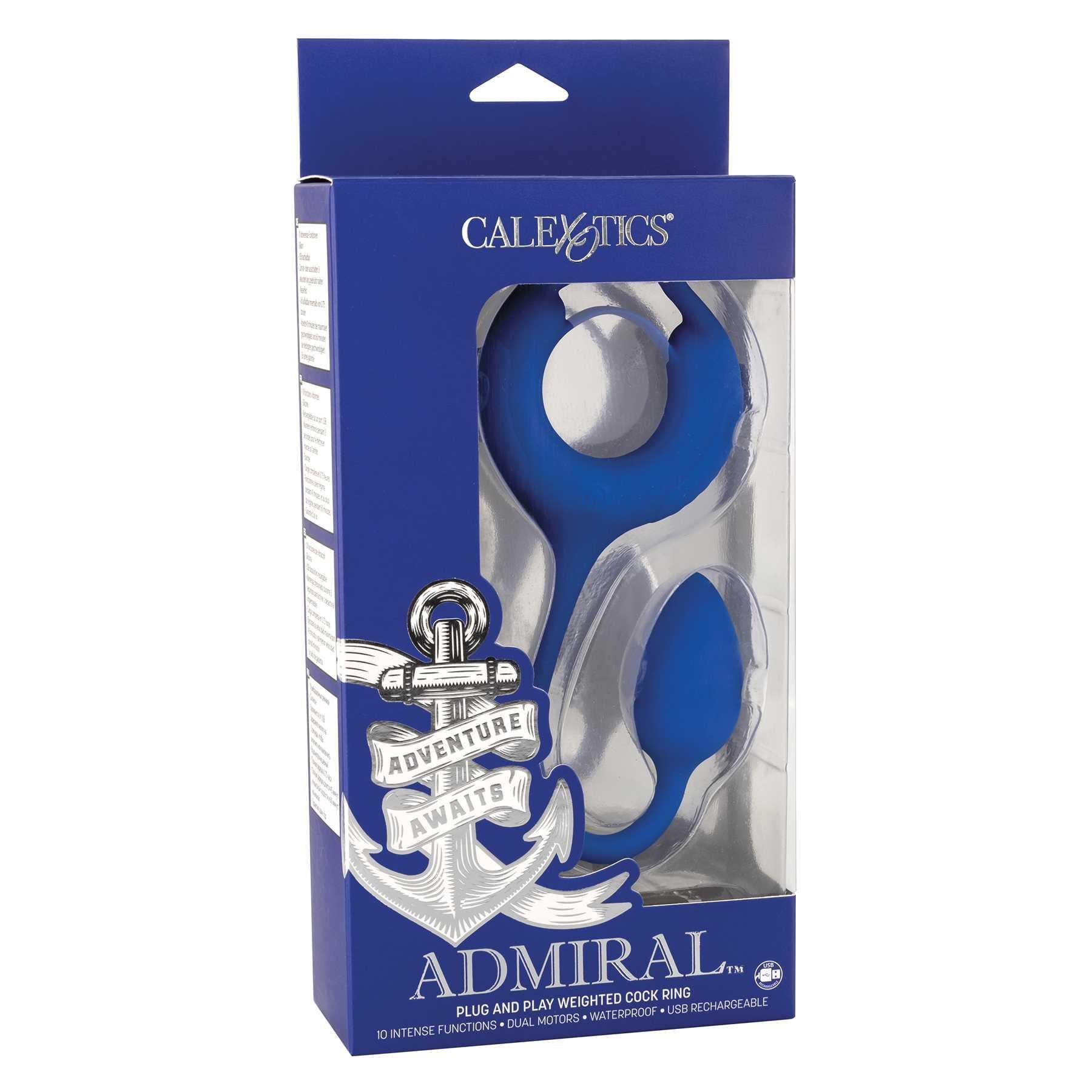 Admiral Plug & Play Weighted Cock Ring front box packaing