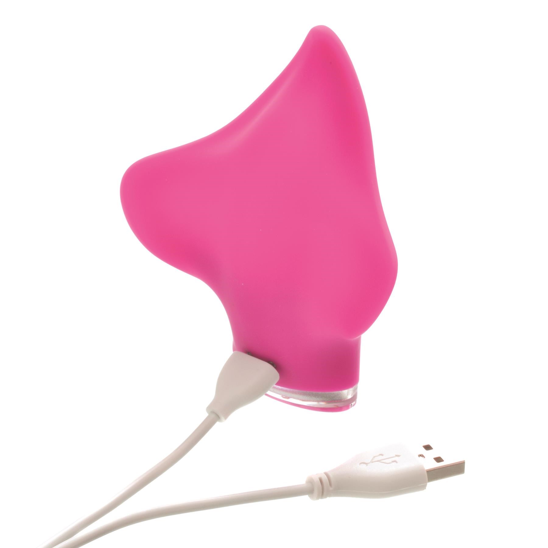 Clandestine Mimic Plus Rechargeable Massager - Product Shot Showing Where Charging Cable is Placed