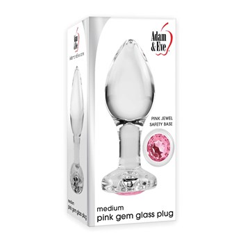 pink gem glass plug box packaging small