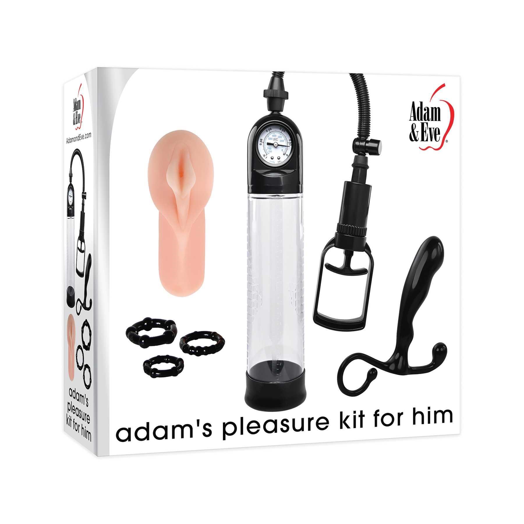 adam's pleasure kit for him box packaging