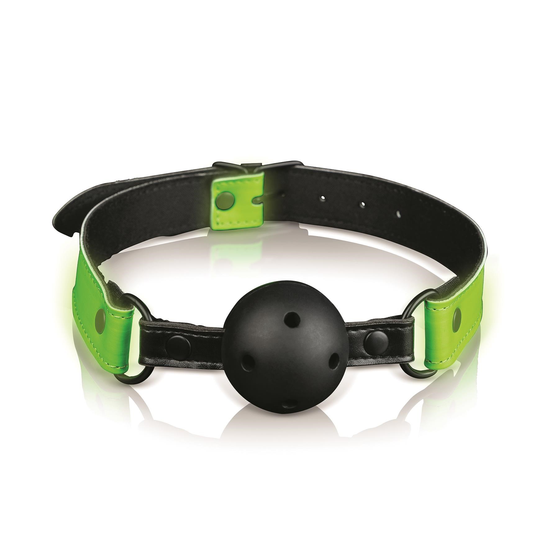 Ouch! Glow In The Dark Bondage Kit - Ball Gag
