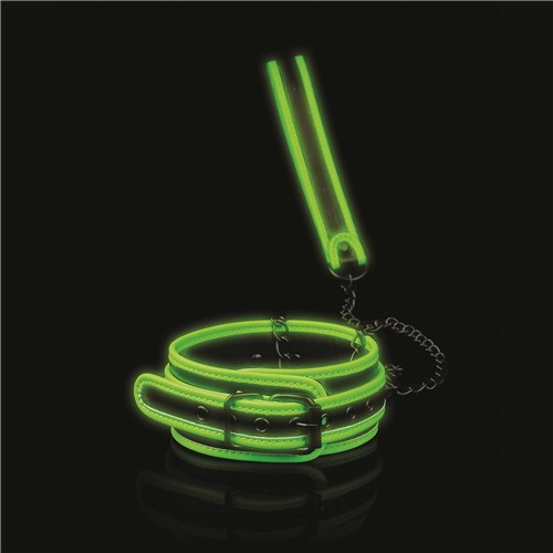 Ouch! Glow In The Dark Collar and Leash - In the Dark