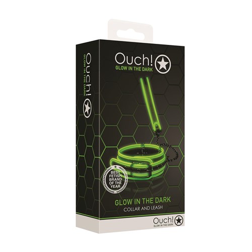 Ouch! Glow In The Dark Collar and Leash - Packaging Shot