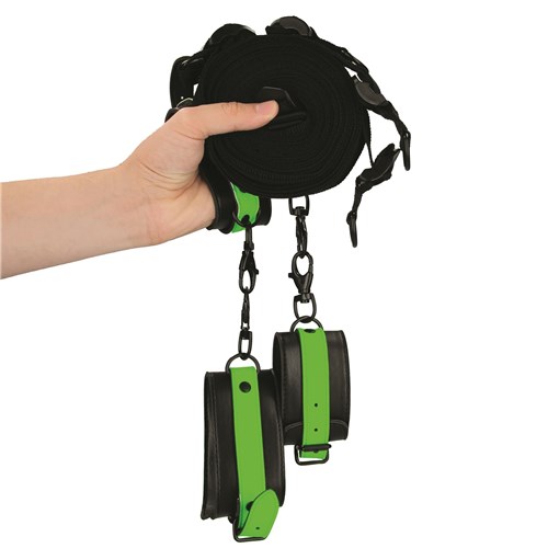 Ouch! Glow In The Dark Bed Bindings Restraint Kit - Hand Shot