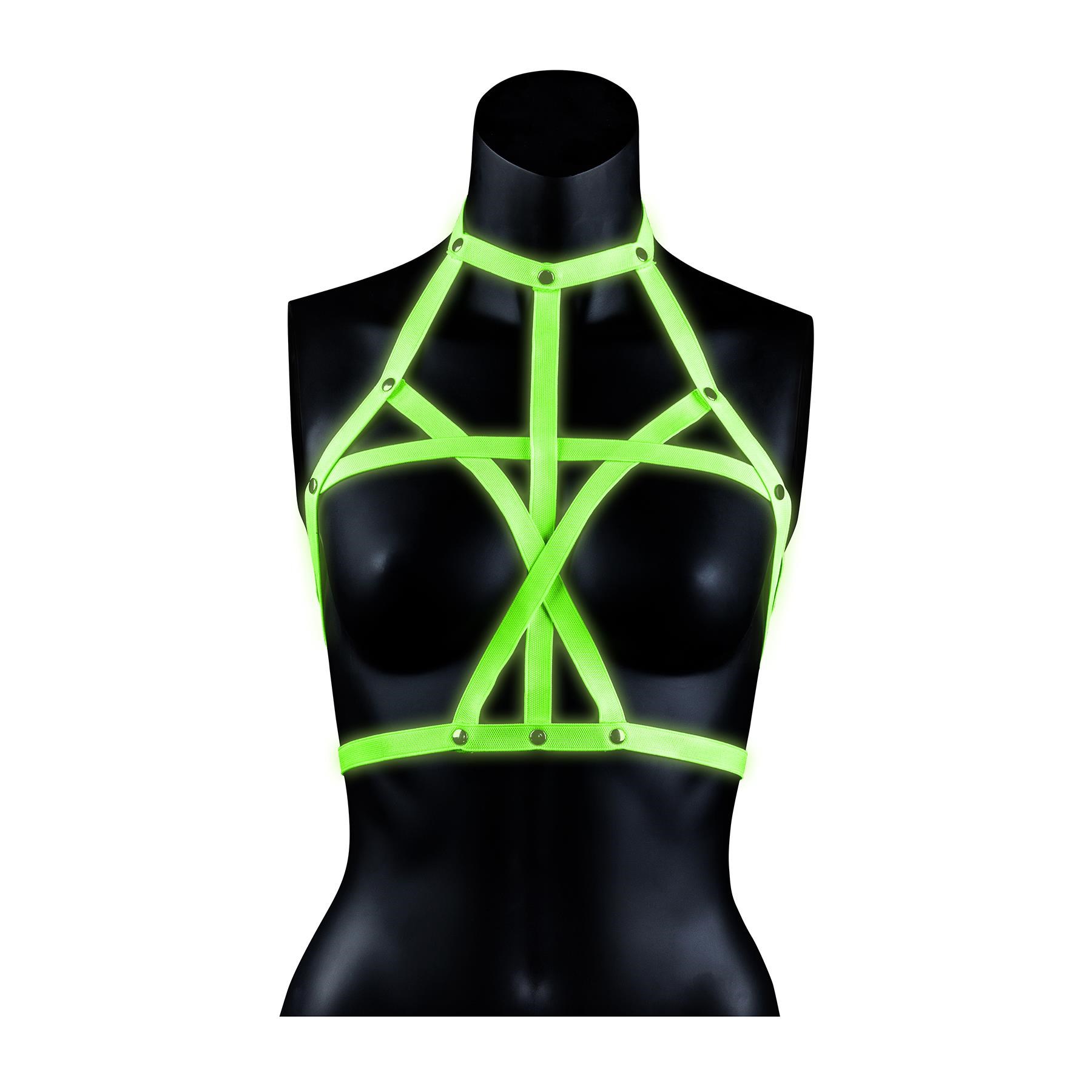 Ouch! Glow In The Dark Bra Harness - Product Shot - S/M
