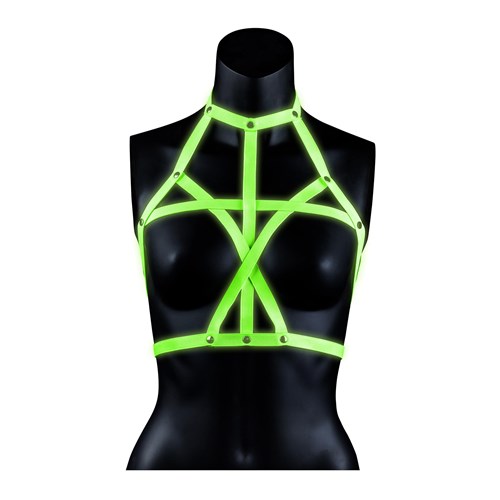 Ouch! Glow In The Dark Bra Harness - Product Shot - L/XL