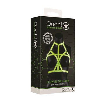 Ouch! Glow In The Dark Bra Harness - Packaging Shot - S/M