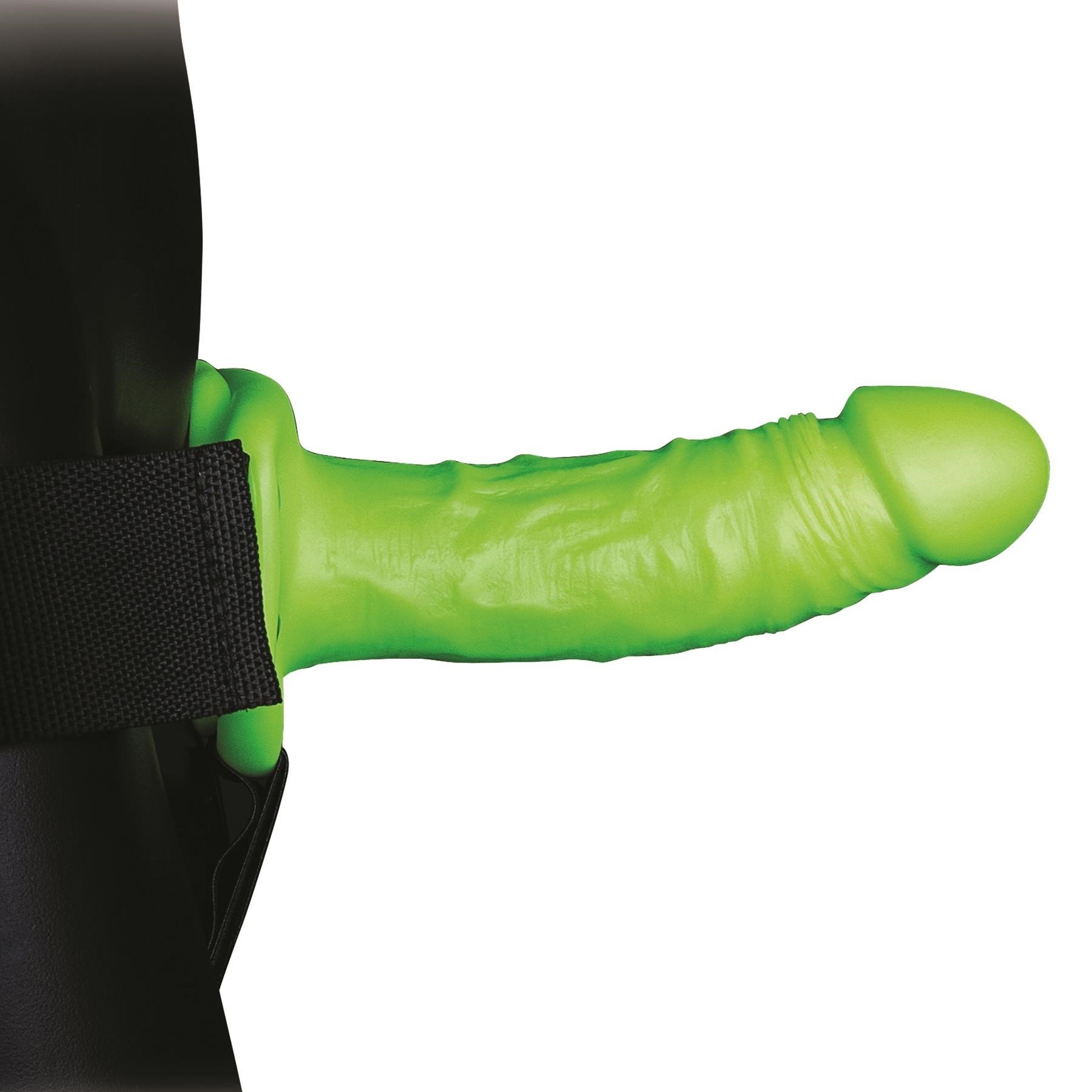 Ouch! Glow In The Dark Realistic 7 Inch Hollow Strap-On - Product Shot