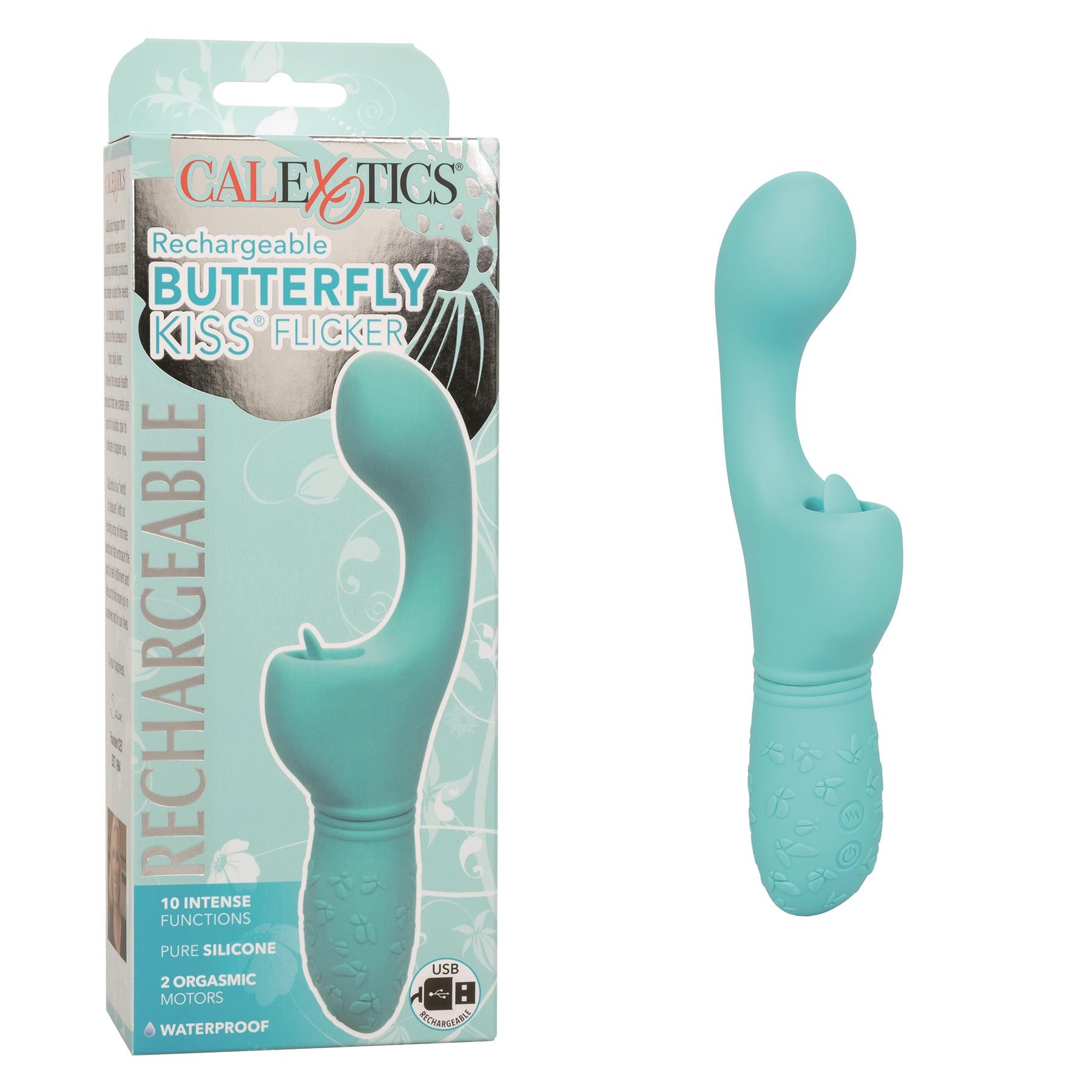 Butterfly Kiss Rechargeable Flicker - Product and Packaging
